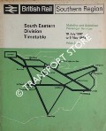 South Eastern Division Timetable - Mainline and Suburban Passenger Services - 10 July 1967 to 5 May 1968 by British Rail Southern Region